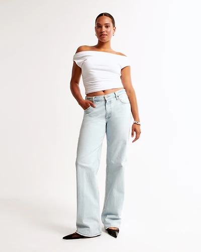 Jeans sueltos de tiro bajo