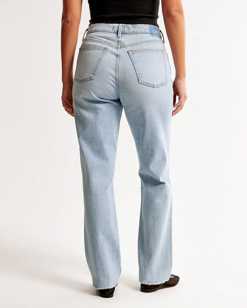 Jeans recto de tiro medio Curve Love noventeros
