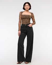 High Rise Wide Leg Jean