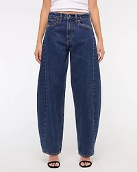 Mid Rise Barrel Jean