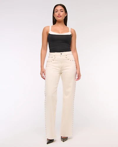 Curve Love High Rise 90s Relaxed Patchwork Jean
