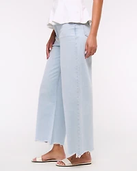 High Rise Cropped Wide Leg Jean