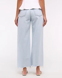 High Rise Cropped Wide Leg Jean