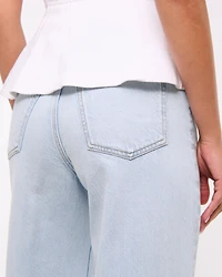 High Rise Cropped Wide Leg Jean