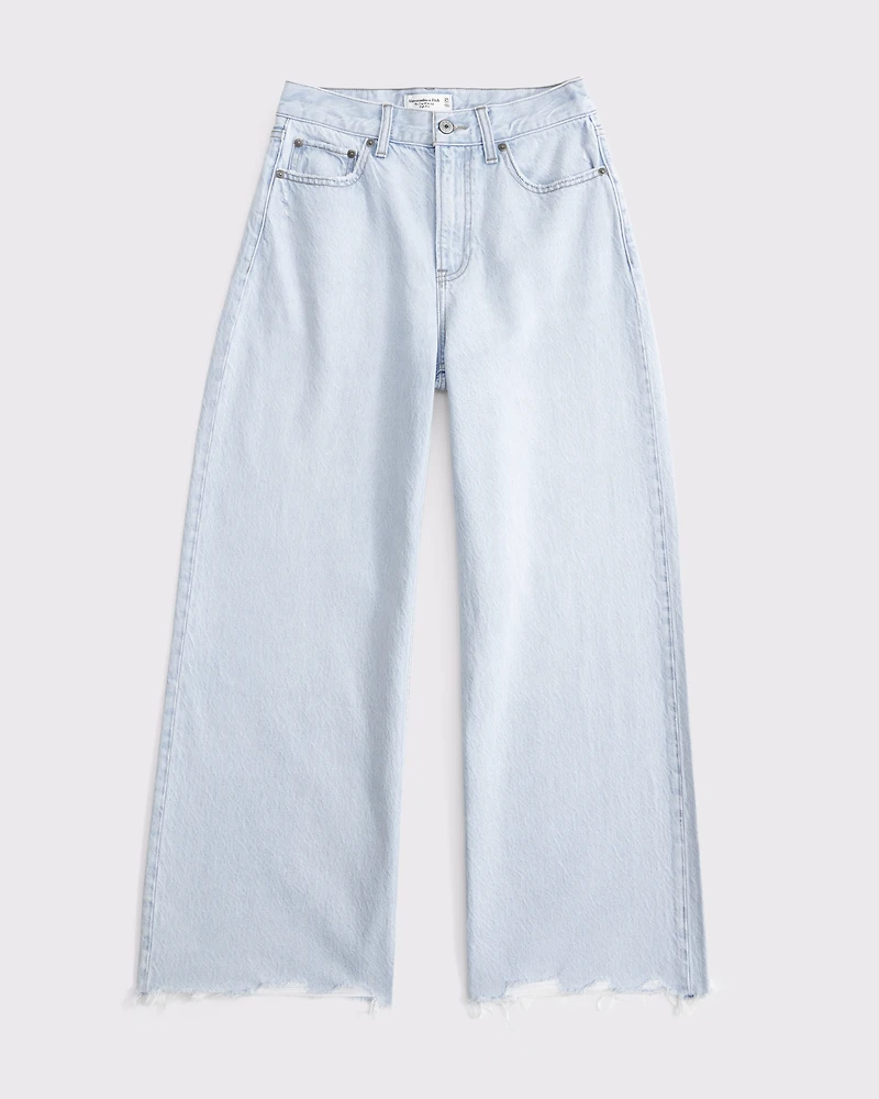 High Rise Cropped Wide Leg Jean
