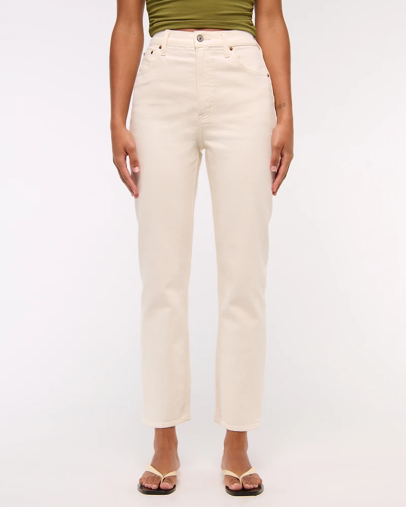 Jeans rectos al tobillo de tiro superalto Curve Love