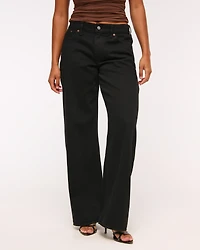 Curve Love Low Rise Ultra Loose Bow Embroidered Jean