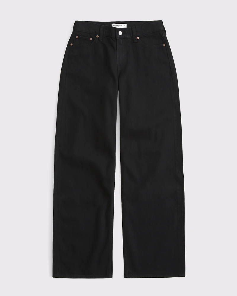 Curve Love Low Rise Ultra Loose Bow Embroidered Jean