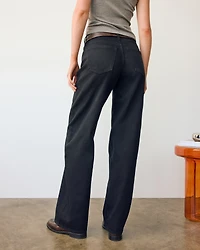 Low Rise Ultra Loose Bow Embroidered Jean