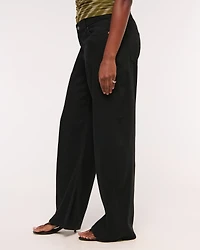 Low Rise Ultra Loose Bow Embroidered Jean