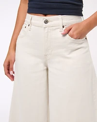 Linen-Blend Ultra Wide Leg Jean