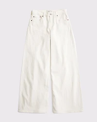 Linen-Blend Ultra Wide Leg Jean