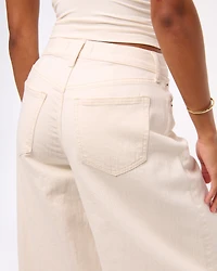 Curve Love Linen-Blend Ultra Wide Leg Jean