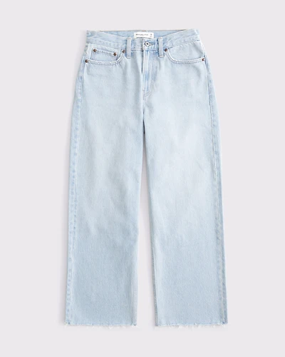 Mid Rise Cropped Slouchy Jean