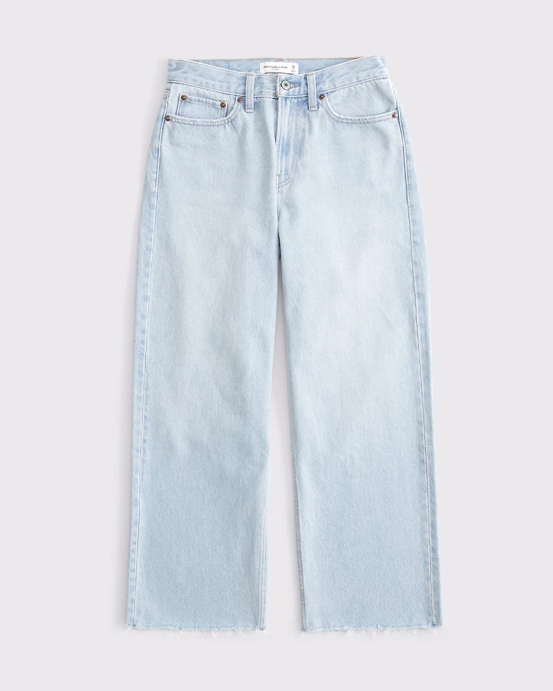 Mid Rise Cropped Slouchy Jean