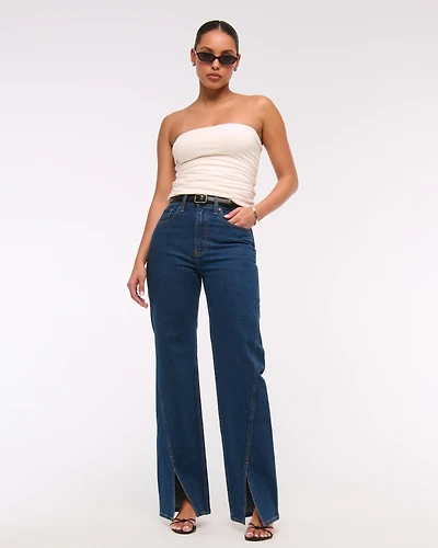 High Rise 90s Relaxed Split-Vent Hem Jean