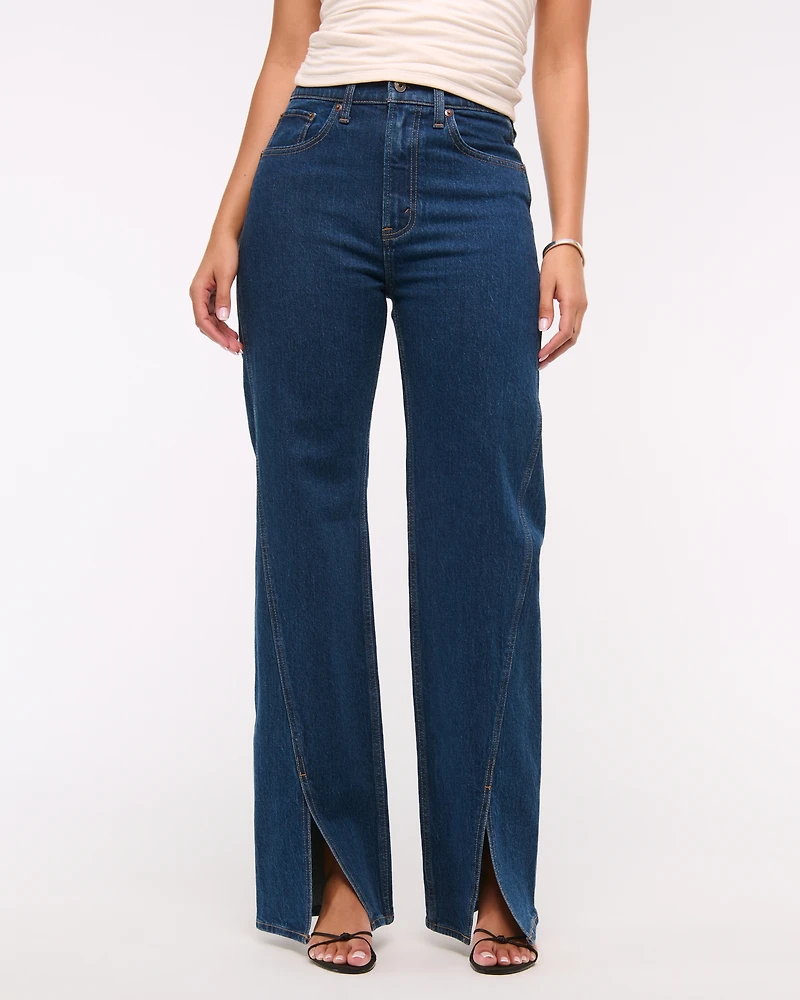 High Rise 90s Relaxed Split-Vent Hem Jean