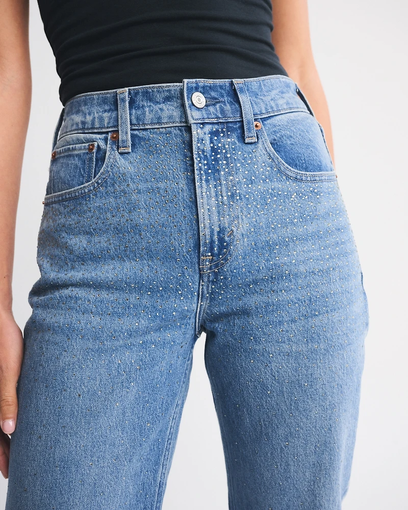 High Rise 90s Relaxed Studded Jean