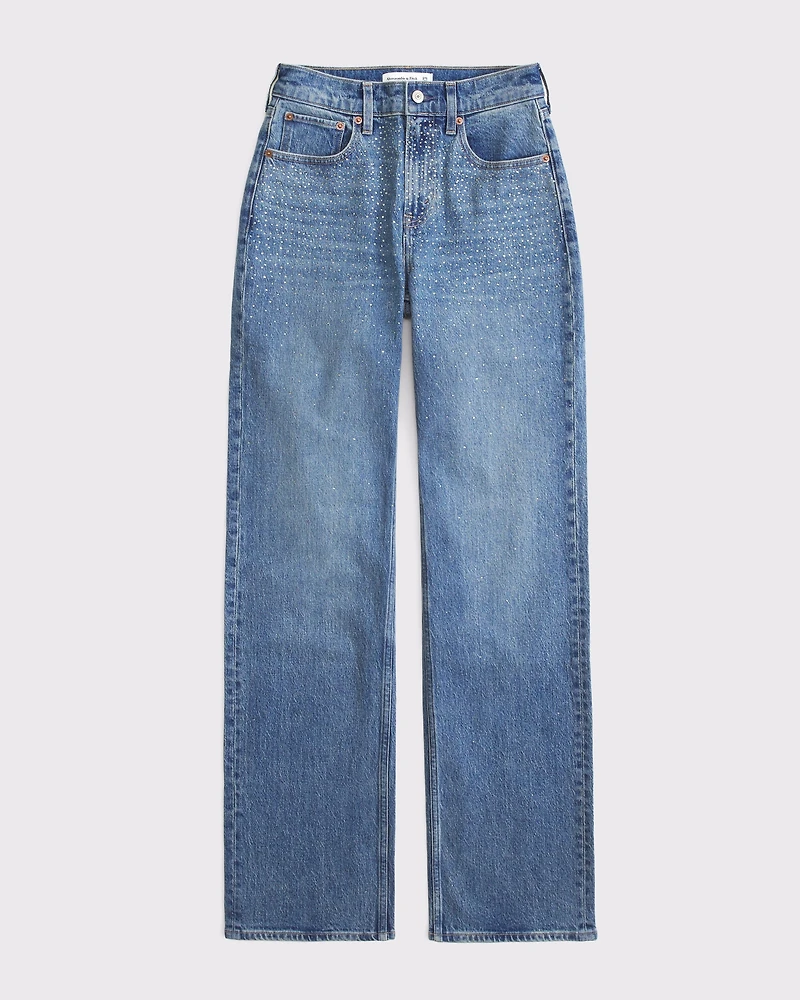 High Rise 90s Relaxed Studded Jean
