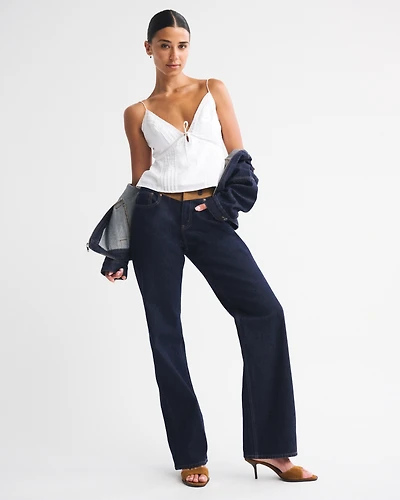 Curve Love High Rise 90s Relaxed Vegan Suede Yoke Jean