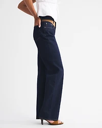 Curve Love High Rise 90s Relaxed Vegan Suede Yoke Jean