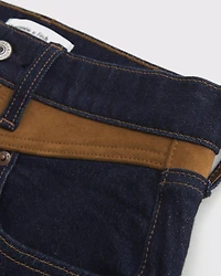 Curve Love High Rise 90s Relaxed Vegan Suede Yoke Jean