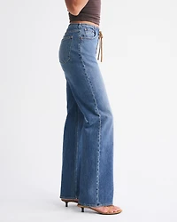 Curve Love High Rise 90s Relaxed Vegan Suede Yoke Jean