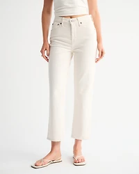 High Rise Cropped Straight Jean