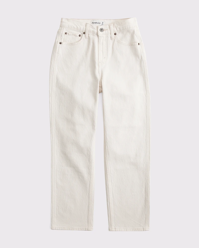 High Rise Cropped Straight Jean
