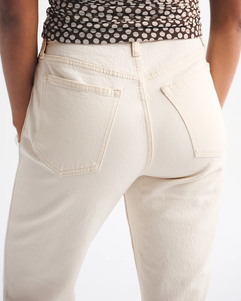 High Rise Cropped Straight Jean