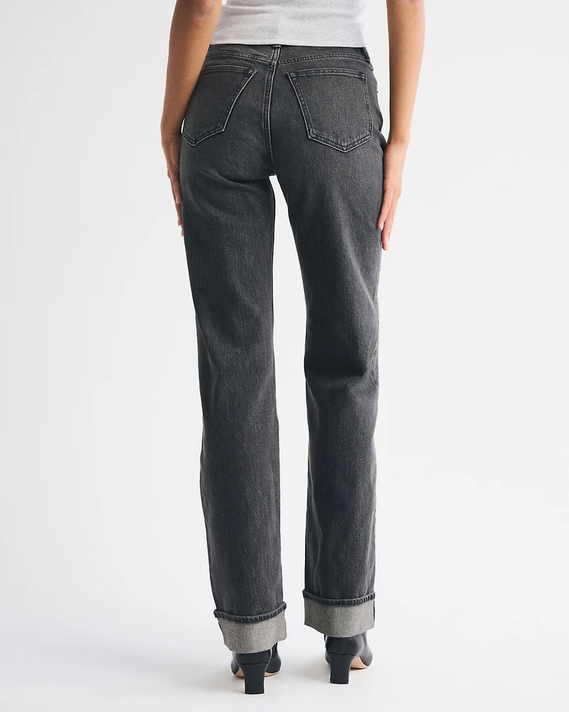 High Rise 90s Relaxed Cuffed Hem Jean