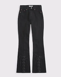 High Rise Bootcut Studded Split-Vent Hem Jean