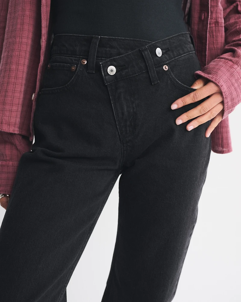 High Rise 90s Relaxed Crossover Waistband Jean