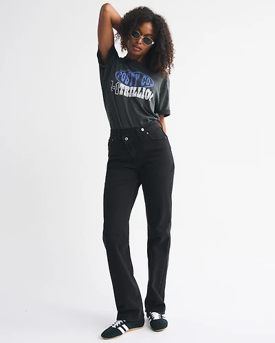 Curve Love High Rise 90s Relaxed Crossover Waistband Jean