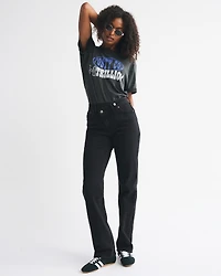 Curve Love High Rise 90s Relaxed Crossover Waistband Jean