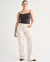 High Rise 90s Relaxed Crochet-Style Jean