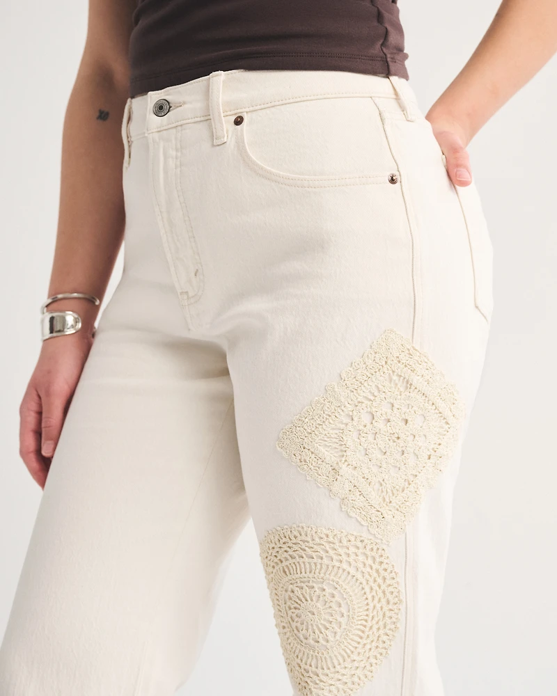High Rise 90s Relaxed Crochet-Style Jean
