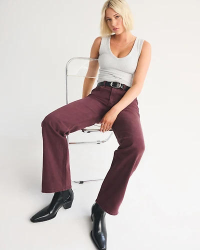 High Rise 90s Relaxed Olive Jean