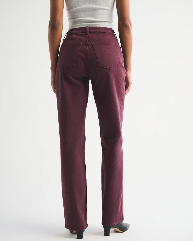 Curve Love High Rise 90s Relaxed Red Jean