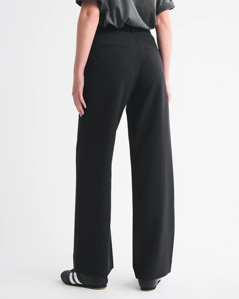 A&F Sloane Tailored Hardware Wide Leg Pant