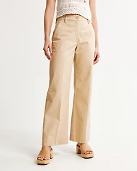 Twill Wide Leg Pant