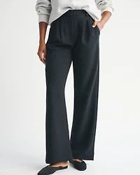 Curve Love A&F Sloane Tailored Hardware Wide Leg Pant