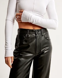 Vegan Leather High Rise Loose Pant
