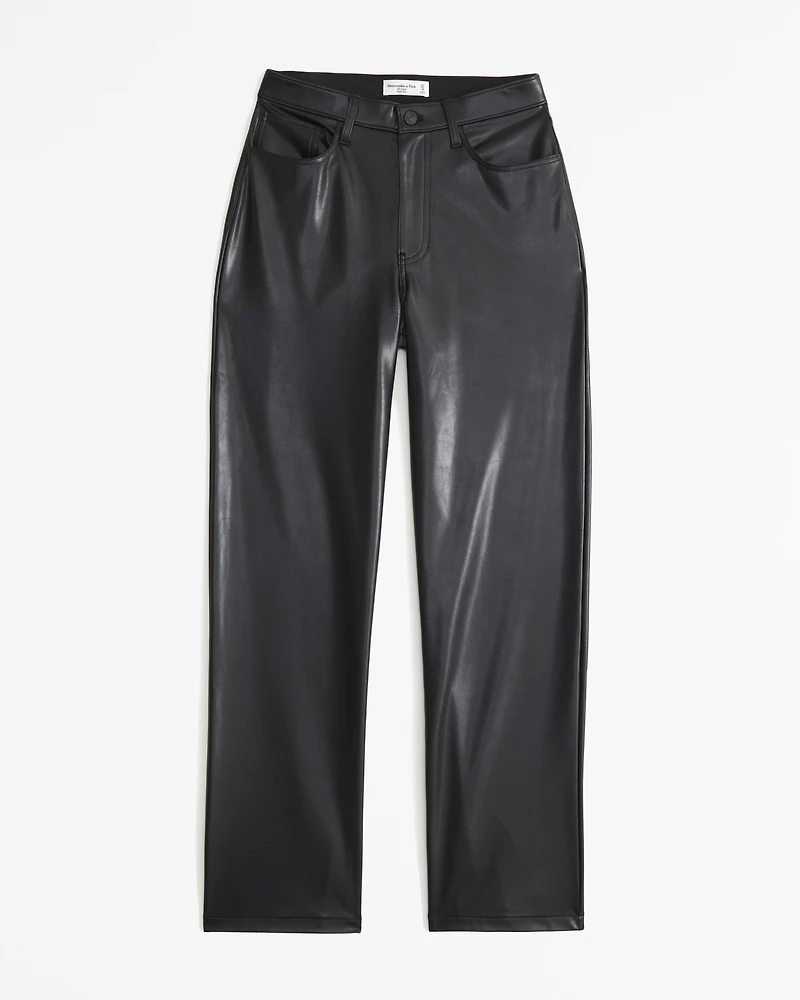 Curve Love Vegan Leather High Rise Loose Pant