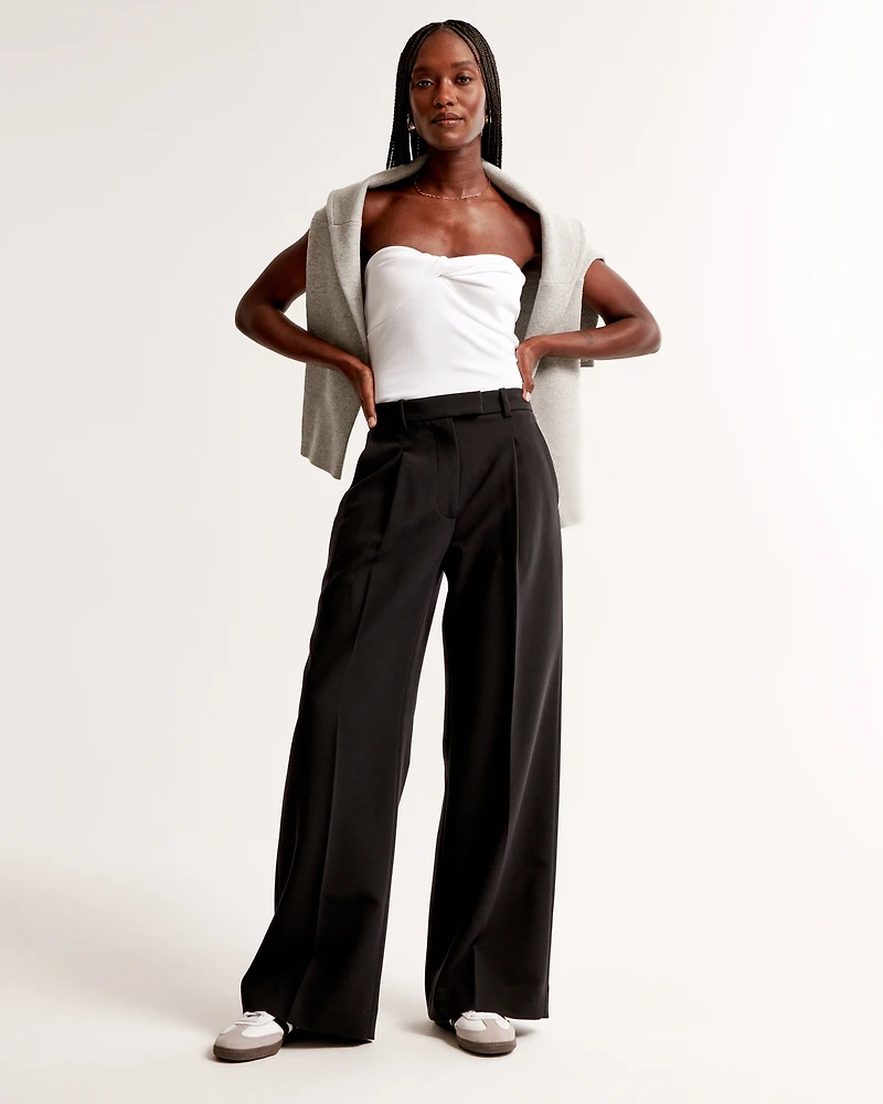 A&F Harper Tailored Ultra Wide Leg Pant