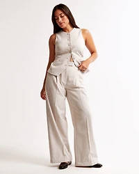 Curve Love A&F Harper Tailored Ultra Wide Leg Pant