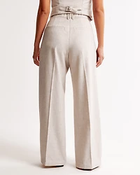 Curve Love A&F Harper Tailored Ultra Wide Leg Pant