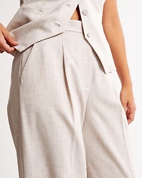 Curve Love A&F Harper Tailored Ultra Wide Leg Pant