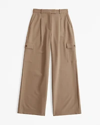 A&F Harper Tailored Ultra Wide Leg Cargo Pant