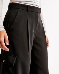 Curve Love A&F Harper Tailored Ultra Wide Leg Cargo Pant